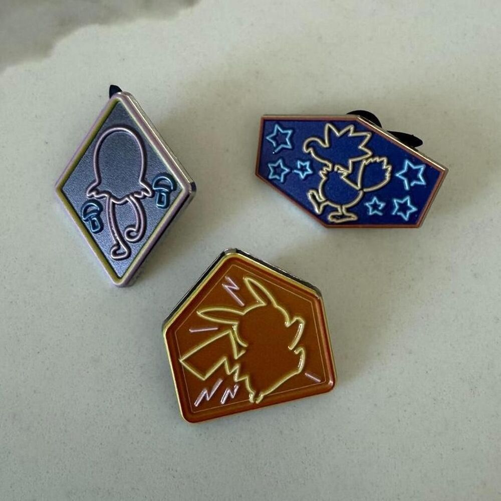 Pokemon Worlds 2025 Anaheim Scavenger Pins Set (Staff, Content Creator, Pikachu)